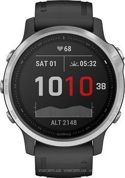 Фото Garmin Fenix 6S Silver with Black Band (010-02159-01)