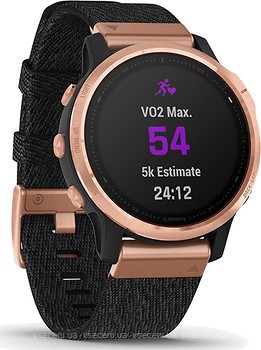 Фото Garmin Fenix 6S Sapphire Rose Goldtone with Heathered Black Nylon Band