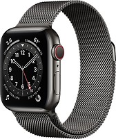 Фото Apple Watch Series 6 GPS + Cellular 40mm Graphite Stainless Steel Case with Graphite Milanese Loop (MG2U3/M06Y3)