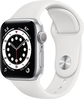 Фото Apple Watch Series 6 GPS + Cellular 40mm Silver Aluminum Case with White Sport Band (M02N3/M06M3)