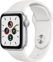 Фото Apple Watch SE GPS + Cellular 40mm Silver Aluminum Case with White Sport Band (MYE82/MYEF2)