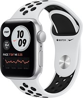 Фото Apple Watch Nike SE GPS 40mm Silver Aluminum Case with Pure Platinum/Black Nike Sport Band (MYYD2)