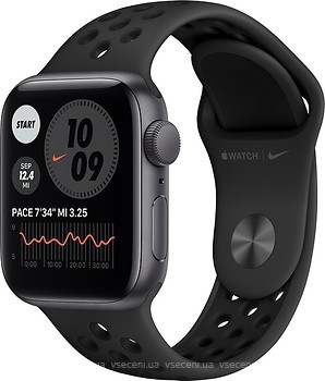 Фото Apple Watch Nike SE GPS 40mm Space Gray Aluminum Case with Anthracite/Black Nike Sport Band (MYYF2)