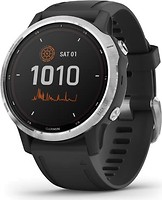 Фото Garmin Fenix 6S Solar Edition Silver with Black Band (010-02409-00)