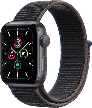 Фото Apple Watch SE GPS 40mm Space Gray Aluminum Case with Charcoal Sport Loop (MYE02/MYA42)