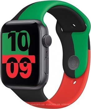 Фото Apple Watch Series 6 GPS + Cellular 44mm Space Gray Aluminum Case with Black Unity Sport Band (MJ6T3/MJ6U3)