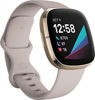 Фото Fitbit Sense Lunar White/Soft Gold Stainless Steel