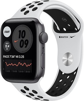 Фото Apple Watch Nike SE GPS + Cellular 44mm Space Gray Aluminum Case with Pure Platinum/Black Nike Sport Band (MYYP2)