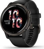Фото Garmin Venu 2 Slate Stainless Steel Bezel with Black Case and Silicone Band (010-02430-01)