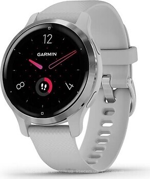 Фото Garmin Venu 2S Silver Stainless Steel Bezel with Mist Gray Case and Silicone Band (010-02429-02)