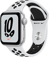 Фото Apple Watch Nike SE GPS 40mm Silver Aluminum Case with Pure Platinum/Black Nike Sport Band (MKQ23)