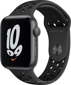 Фото Apple Watch Nike SE GPS 44mm Space Gray Aluminum Case with Anthracite/Black Nike Sport Band (MKQ83)
