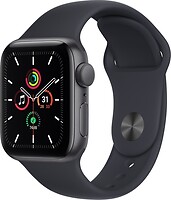 Фото Apple Watch SE GPS 40mm Space Gray Aluminum Case with Midnight Sport Band (MKQ13)