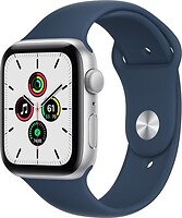 Фото Apple Watch SE GPS + Cellular 44mm Silver Aluminum Case with Abyss Blue Sport Band (MKRJ3)