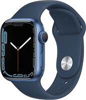 Фото Apple Watch Series 7 GPS 41mm Blue Aluminum Case with Abyss Blue Sport Band (MKN13)