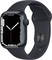 Фото Apple Watch Series 7 GPS 41mm Midnight Aluminum Case with Midnight Sport Band (MKMX3)