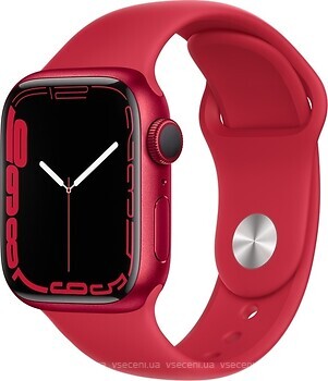 Фото Apple Watch Series 7 GPS + Cellular 41mm Product Red Aluminum Case with Product Red Sport Band