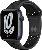 Фото Apple Watch Nike Series 7 GPS + Cellular 45mm Midnight Aluminum Case with Anthracite/Black Nike Sport Band (MKJL3/MKL53)