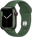 Фото Apple Watch Series 7 GPS + Cellular 41mm Green Aluminum Case with Clover Sport Band (MKH93)