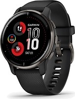 Фото Garmin Venu 2 Plus Slate Stainless Steel Bezel With Black Case And Silicone Band (010-02496-11)