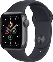 Фото Apple Watch SE GPS + Cellular 40mm Space Gray Aluminum Case with Midnight Sport Band (MKQQ3/MKR23)