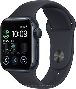 Фото Apple Watch SE 2 GPS 40mm Midnight Aluminum Case with Midnight Sport Band S/M (MNT73)