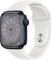 Фото Apple Watch Series 8 GPS 45mm Midnight Aluminum Case with White Sport Band (MP7G3)