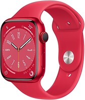 Фото Apple Watch Series 8 GPS 45mm M/L Red Aluminum Case with Red Sport Band (MNUU3)