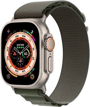 Фото Apple Watch Ultra GPS + Cellular 49mm Titanium Case with Green Alpine Loop (MQFP3/MQEX3)