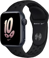 Фото Apple Watch Nike SE 2 44mm Midnight Aluminum Case with Black/Black Nike Sport Band M/L (MNLC3)