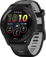 Фото Garmin Forerunner 265 Black Bezel and Case with Black/Powder Gray Silicone Band (010-02810-10)