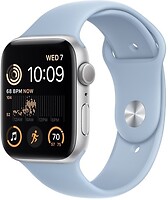 Фото Apple Watch SE 2 GPS 44mm Silver Aluminum Case with Slate Blue Sport Band (MNLD3)