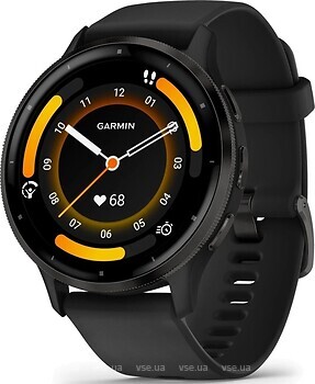 Фото Garmin Venu 3 Slate Stainless Steel Bezel with Black Case and Silicone Band (010-02784-01)