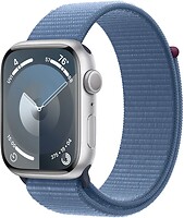 Фото Apple Watch Series 9 GPS 41mm Silver Aluminium Case with Winter Blue Sport Loop (MR923)