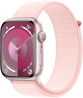 Фото Apple Watch Series 9 GPS 45mm Pink Aluminium Case with Light Pink Sport Loop (MR9J3)