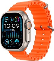 Фото Apple Watch Ultra 2 GPS + Cellular 49mm Titanium Case with Orange Ocean Band (MREH3)