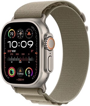 Фото Apple Watch Ultra 2 GPS + Cellular 49mm Titanium Case with Olive Alpine Loop (MREY3)