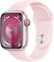 Фото Apple Watch Series 9 GPS + Cellular 41mm Pink Aluminium Case with Light Pink Sport Band (MRHY3)