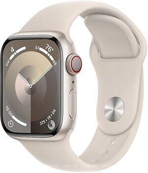 Фото Apple Watch Series 9 GPS + Cellular 45mm Starlight Aluminium Case with Starlight Sport Band (MRM93)