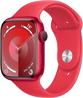 Фото Apple Watch Series 9 GPS + Cellular 45mm RED Aluminum Case with (PRODUCT)RED Sport Band (MRYE3)