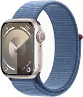 Фото Apple Watch Series 9 GPS 41mm Starlight Aluminum Case with Winter Blue Sport Loop (MR9K3)