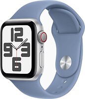 Фото Apple Watch SE 2 GPS + Cellular 40mm Silver Aluminum Case with Winter Blue Sport Band (MRGP3)