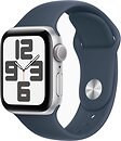 Фото Apple Watch SE 2022 GPS 40mm Silver Aluminium Case Storm Blue Sport Band (MRE13)