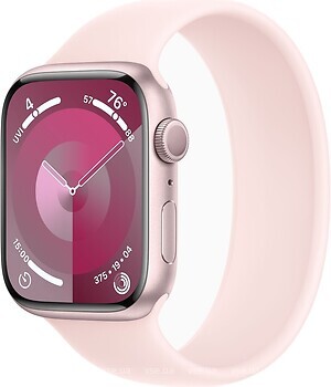 Фото Apple Watch Series 9 GPS 41mm Pink Aluminium Case with Light Pink Solo Loop (MR9N3,MTER3)