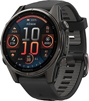 Фото Garmin Fenix 8 47mm Sapphire Carbon Gray DLC Titanium with Black/Pebble Gray (010-02904-20)