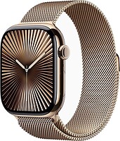 Фото Apple Watch Series 10 GPS + Cellular 46mm Gold Titanium Case with Gold Milanese Loop (MX003)