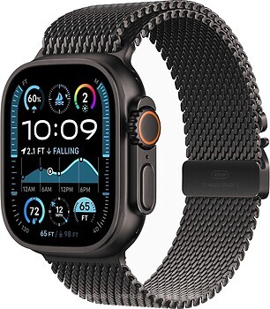 Фото Apple Watch Ultra 2 GPS + Cellular 49mm Black Titanium Case with Black Titanium Milanese Loop (MYTC3)