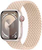 Фото Apple Watch Series 9 GPS + Cellular 41mm Starlight Aluminum Case with Beige Braided Solo Loop (MRPW3,MT6P3)