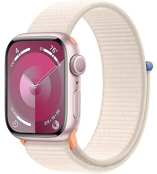 Фото Apple Watch Series 9 GPS 41mm Pink Aluminium Case with Starlight Sport Loop (MR9N3,MT553)