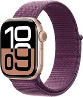 Фото Apple Watch Series 10 GPS 42mm Rose Gold Aluminum Case with Plum Sport Loop (MWXC3)